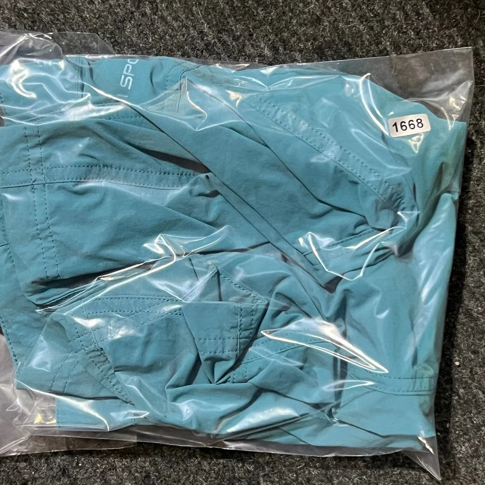 La Sportiva Spit Short Women Size M Teal Hiking Climbing Technical Outdoor Gear